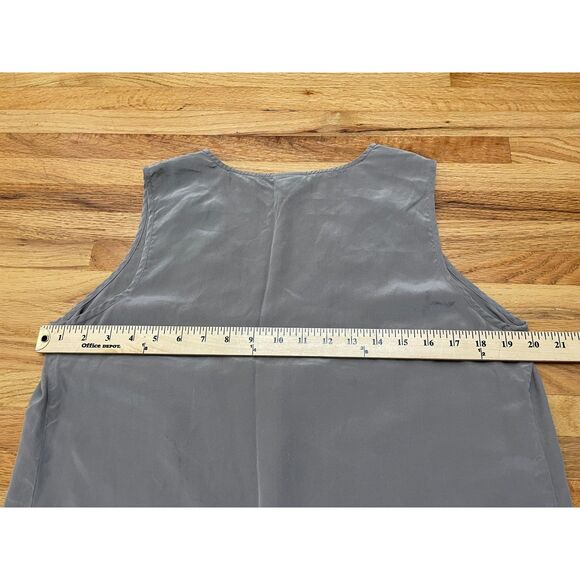 J. Jill Women's M Brown Tank 100% Silk Top Casual Beach Outdoor Minimalist Work - Picture 6 of 7